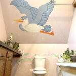 mural in a bathroom